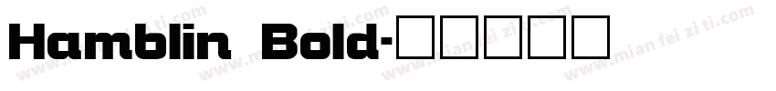 Hamblin Bold字体转换